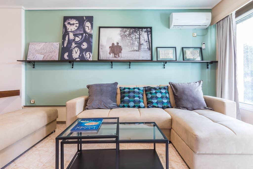 Sunny Apartment With 2 Bedrooms And Garden Glifáda Kültér fotó